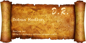 Dobsa Rodion névjegykártya